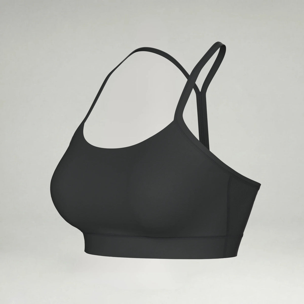 Women's Athleisure Bra blank sportswear in Black Beauty