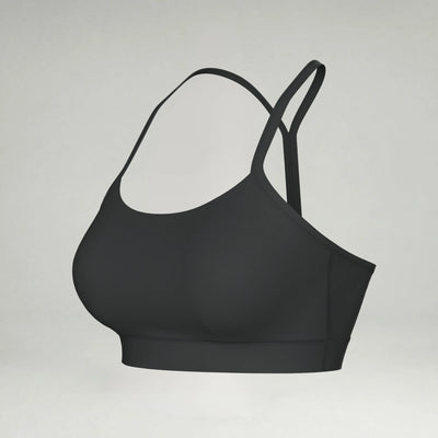 Women's Athleisure Bra blank sportswear in Black Beauty